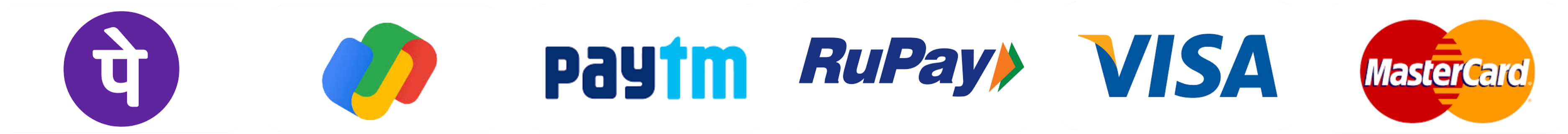 Accepted payments: Visa, Mastercard, RuPay, UPI